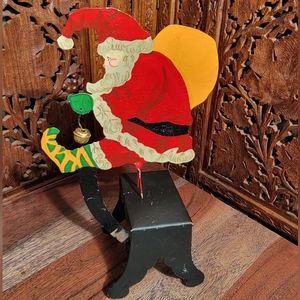 Department 56 Handpainted Santa Metal Rocker